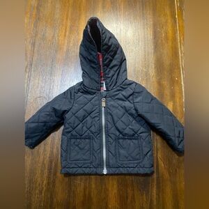 Carter Zip Up Hooded Jacket Boys Size 9M Black